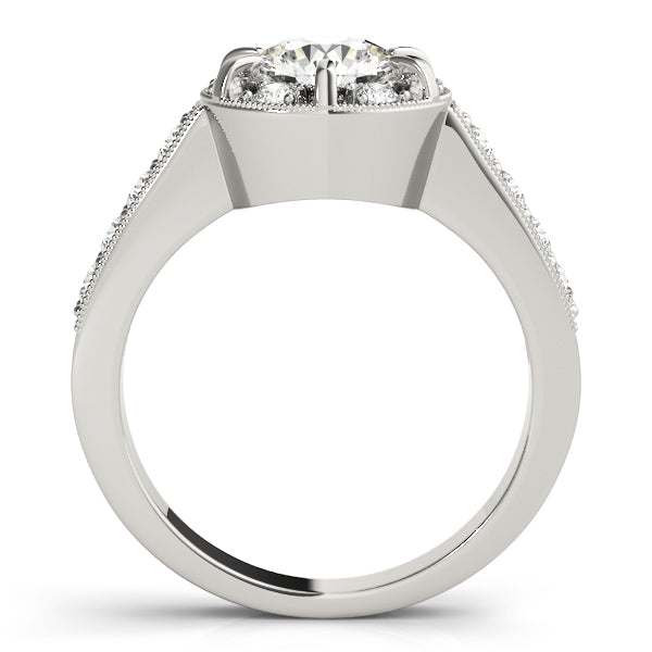 Vintage Halo Diamond Engagement Ring (1/2 ct. tw.)