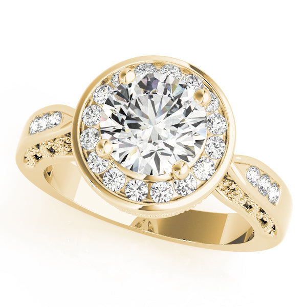 Vintage Halo Diamond Engagement Ring (1/6 ct. tw.)