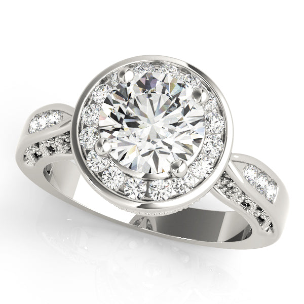 Vintage Halo Diamond Engagement Ring (1/6 ct. tw.)