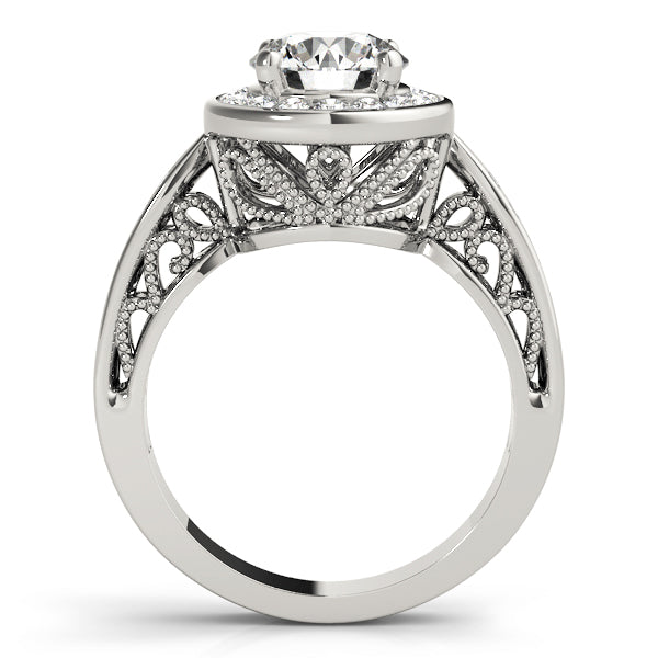 Vintage Halo Diamond Engagement Ring (1/6 ct. tw.)
