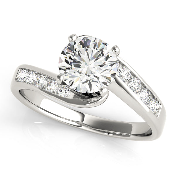 Channel-Set Twist Diamond Engagement Ring (1/5 ct. tw.)