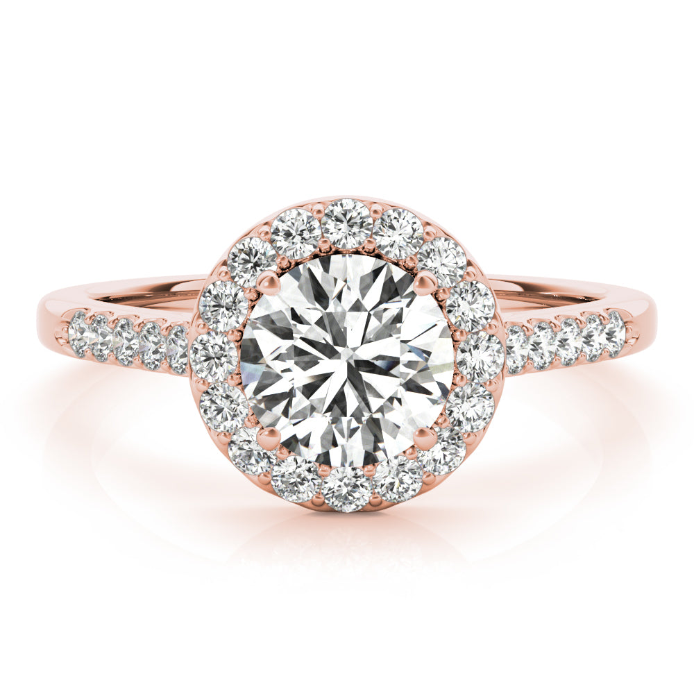 Halo Pavé Diamond Engagement Ring (3/8 ct. tw.)