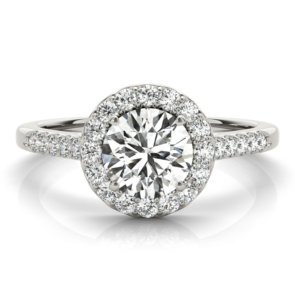 Halo Pavé Diamond Engagement Ring (3/8 ct. tw.)