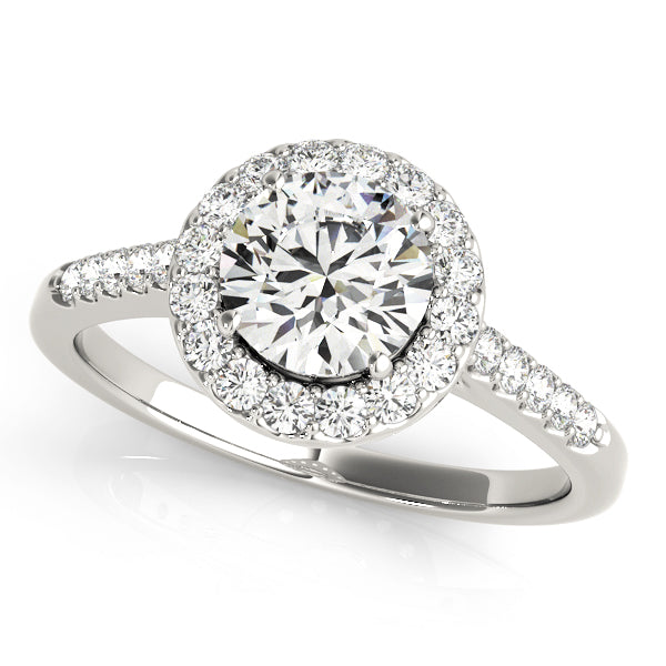 Halo Pavé Diamond Engagement Ring (3/8 ct. tw.)