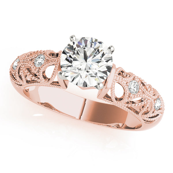 Vintage Milgrain Diamond Engagement Ring (1/20 ct. tw.)