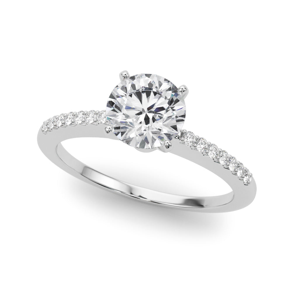 Petite Pavé Diamond Engagement Ring (1/8 ct. tw.)