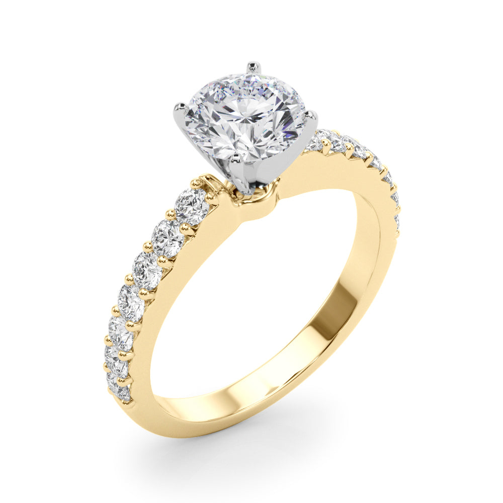 Petite Pavé Diamond Engagement Ring (1/3 ct. tw.)