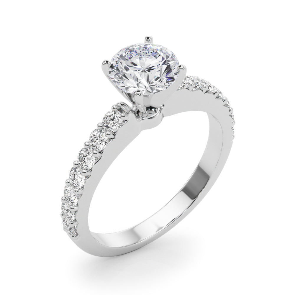 Petite Pavé Diamond Engagement Ring (1/3 ct. tw.)
