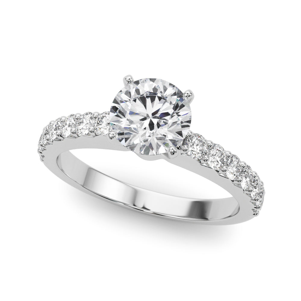 Petite Pavé Diamond Engagement Ring (1/3 ct. tw.)