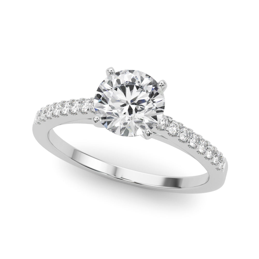 Petite Pavé Diamond Engagement Ring (1/6 ct. tw.)