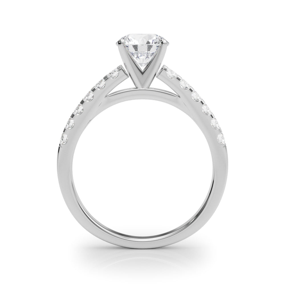 Petite Pavé Diamond Engagement Ring (1/3 ct. tw.)