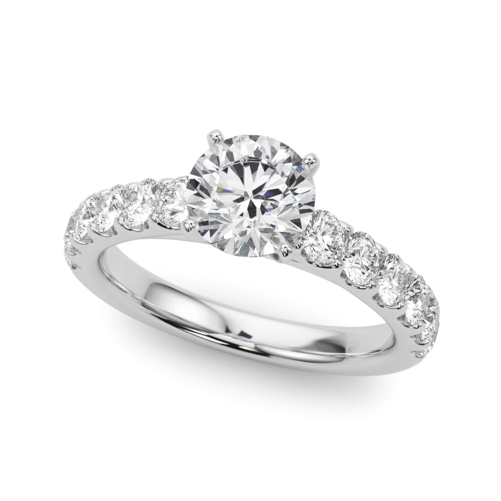 Petite Pavé Diamond Engagement Ring (1 ct. tw.)