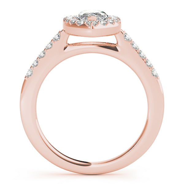 Halo Pavé Diamond Engagement Ring (1/4 ct. tw.)