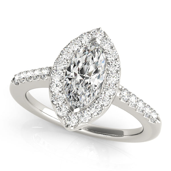 Halo Pavé Diamond Engagement Ring (1/5 ct. tw.)