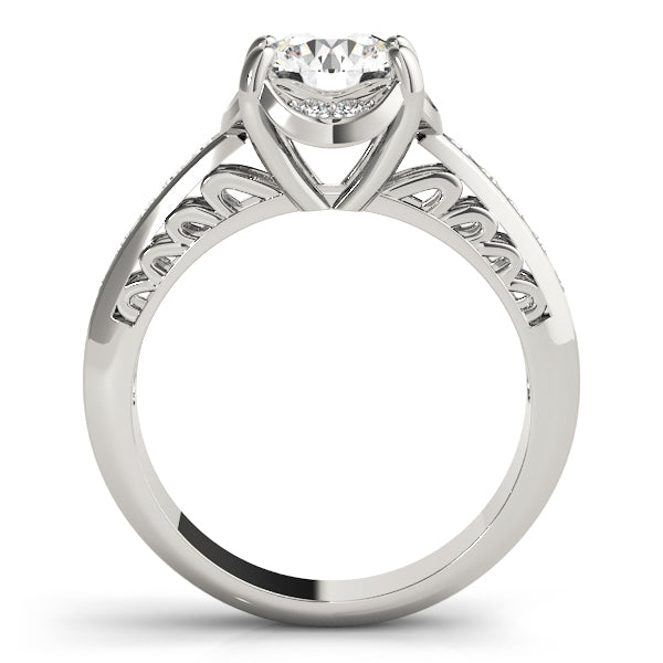 Channel-Set Pavé Diamond Engagement Ring (1/4 ct. tw.)