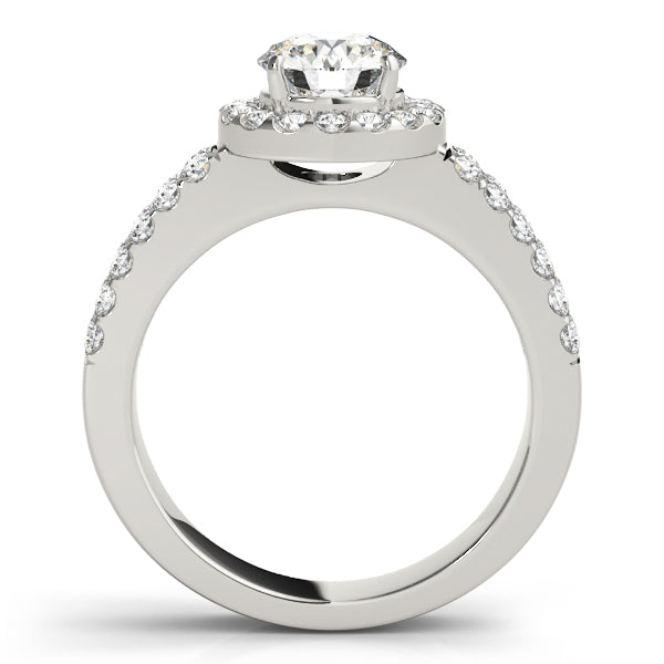 Halo Pavé Diamond Split Shank Engagement Ring (1/3 ct. tw.)