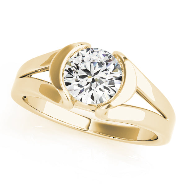 Architectural Tension Setting Diamond Engagement Ring