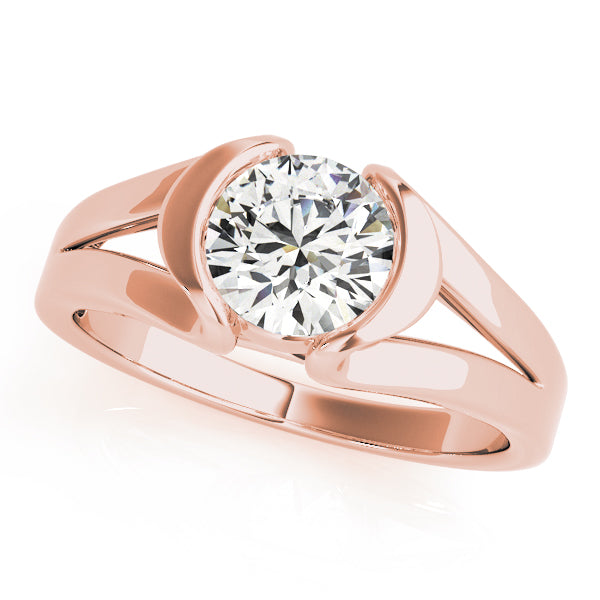 Architectural Tension Setting Diamond Engagement Ring