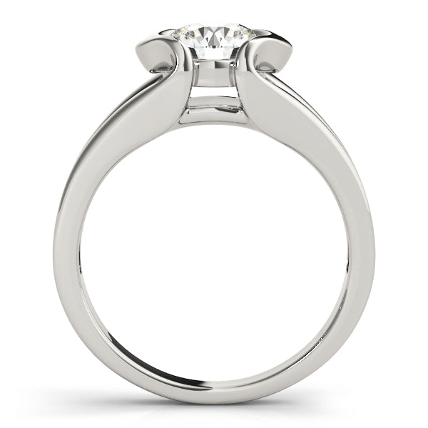 Architectural Tension Setting Diamond Engagement Ring