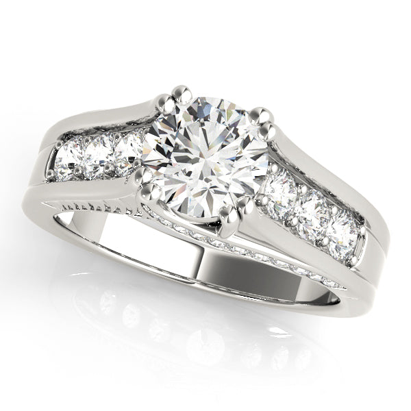 Channel-Set Split Shank Diamond Engagement Ring (1/2 ct. tw.)