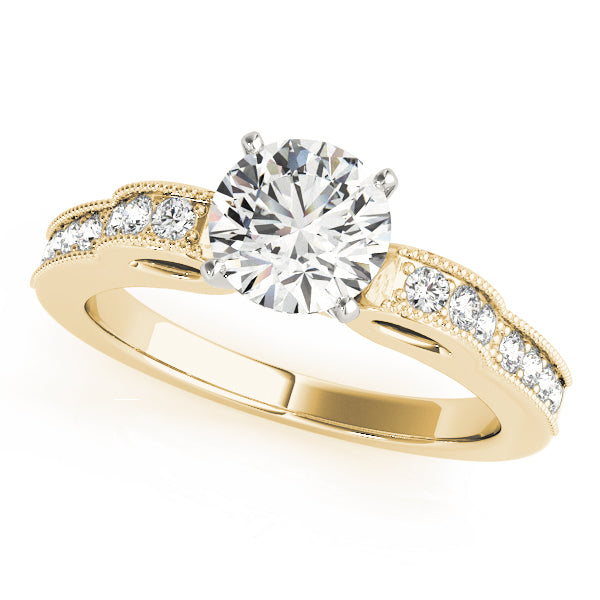 Scalloped Milgrain Diamond Engagement Ring (1/6 ct. tw.)