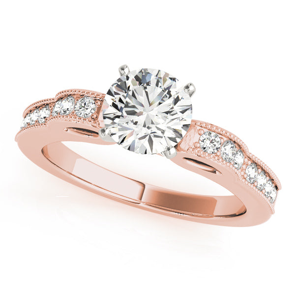 Scalloped Milgrain Diamond Engagement Ring (1/6 ct. tw.)