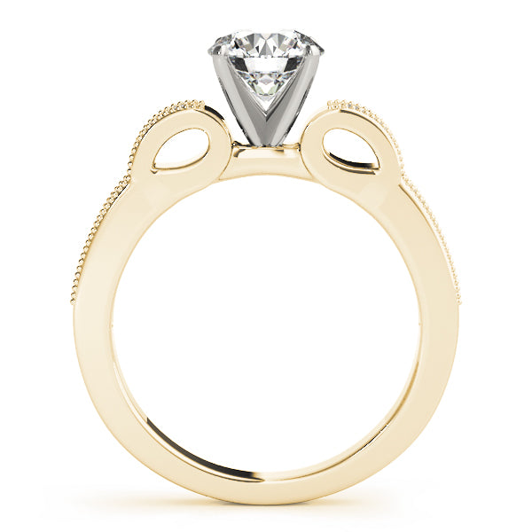 Scalloped Milgrain Diamond Engagement Ring (1/6 ct. tw.)