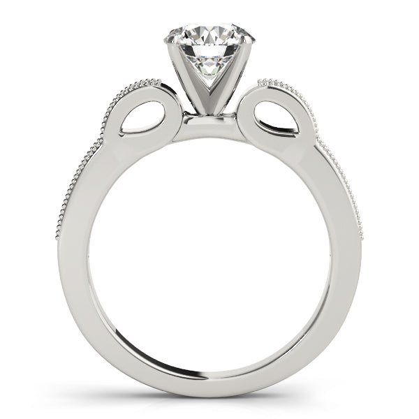 Scalloped Milgrain Diamond Engagement Ring (1/6 ct. tw.)