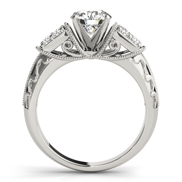 Three-Stone Pavé Diamond Engagement Ring (1/3 ct. tw.)