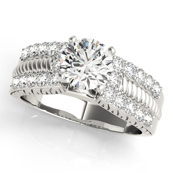 Channel-Set Split Shank Diamond Engagement Ring (1/2 ct. tw.)