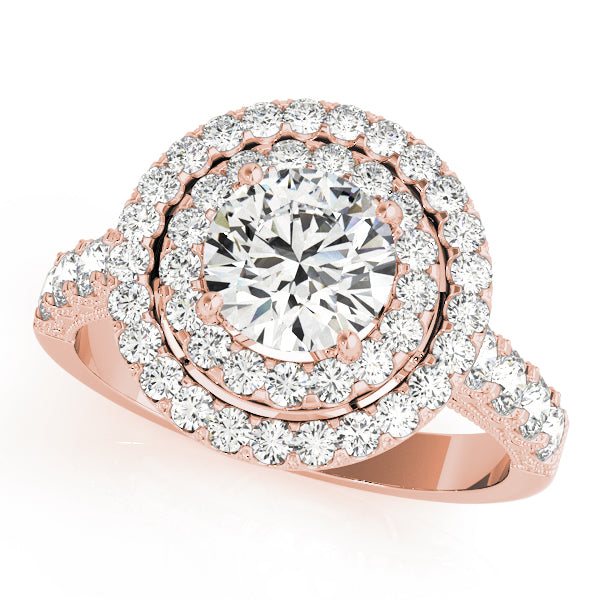 Double Halo Pavé Diamond Engagement Ring (1 1/8 ct. tw.)