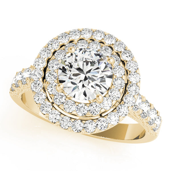 Double Halo Pavé Diamond Engagement Ring (1 1/8 ct. tw.)