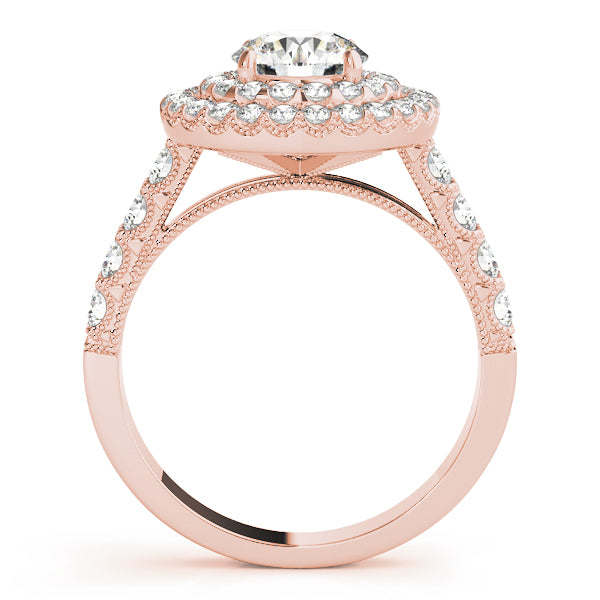 Double Halo Pavé Diamond Engagement Ring (1 1/8 ct. tw.)