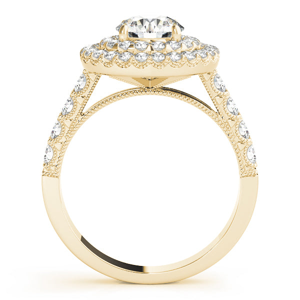 Double Halo Pavé Diamond Engagement Ring (1 1/8 ct. tw.)