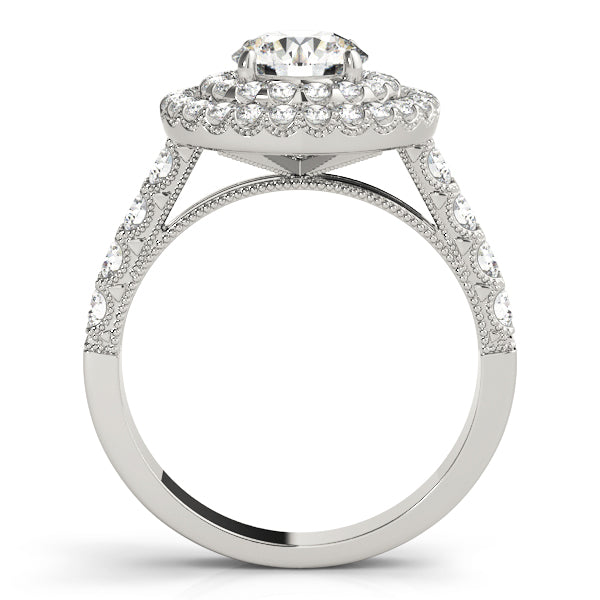 Double Halo Pavé Diamond Engagement Ring (1 1/8 ct. tw.)