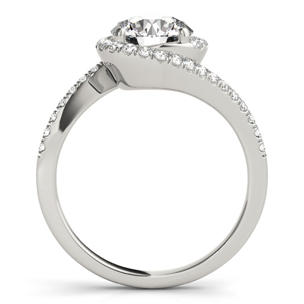 Twist Halo Diamond Engagement Ring (1/6 ct. tw.)