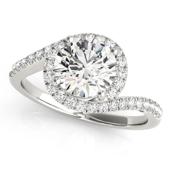 Twist Halo Diamond Engagement Ring (1/6 ct. tw.)