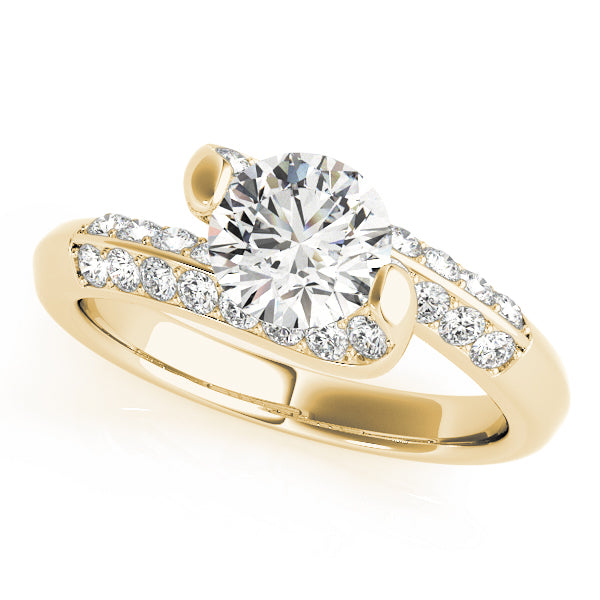 Twist Channel-Set Diamond Engagement Ring (3/8 ct. tw.)