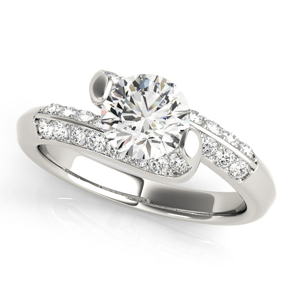 Twist Channel-Set Diamond Engagement Ring (3/8 ct. tw.)