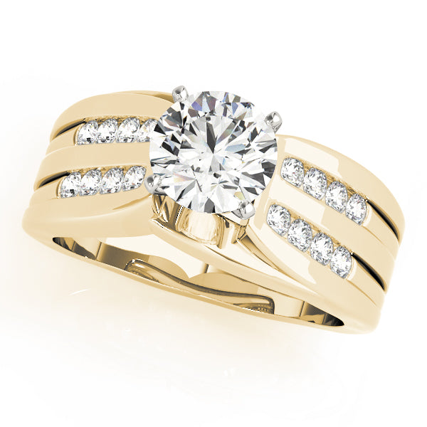 Channel-Set Diamond Split Band Engagement Ring (3/8 ct. tw.)