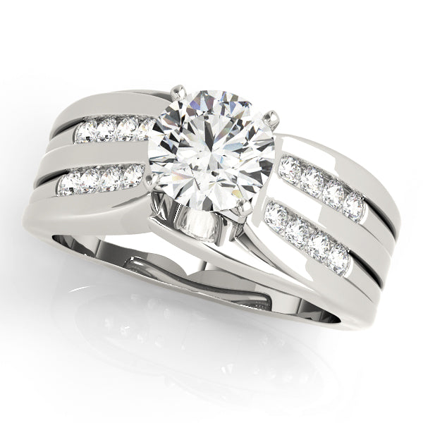 Channel-Set Diamond Split Band Engagement Ring (3/8 ct. tw.)