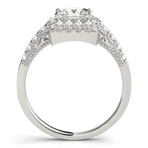 Classic Halo Baguette Diamond Engagement Ring (1/2 ct. tw.)