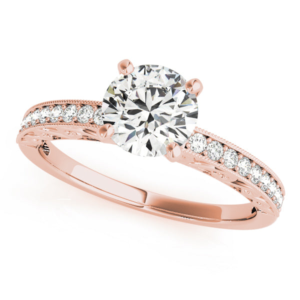 Milgrain Vintage Diamond Engagement Ring (1/8 ct. tw.)