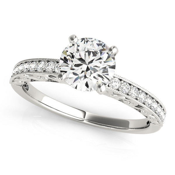 Milgrain Vintage Diamond Engagement Ring (1/8 ct. tw.)