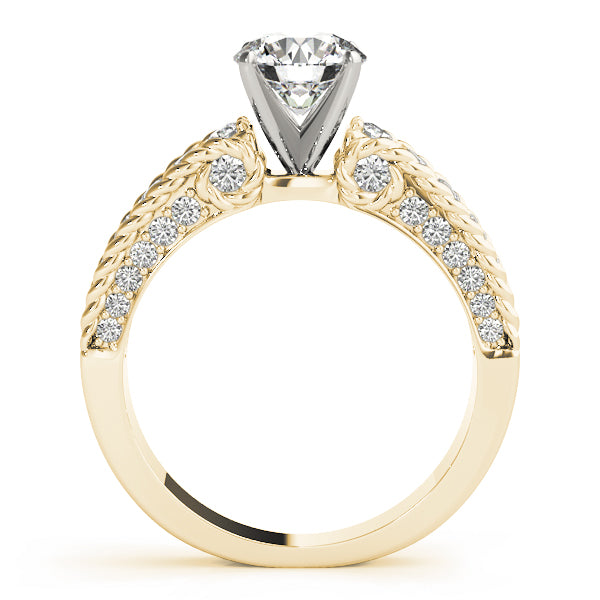 Split Shank Rope-Edge Diamond Engagement Ring (5/8 ct. tw.)