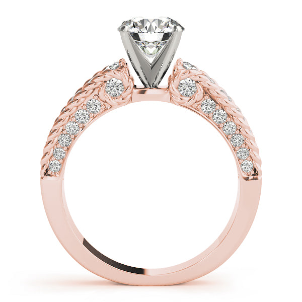 Split Shank Rope-Edge Diamond Engagement Ring (5/8 ct. tw.)