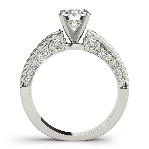 Split Shank Rope-Edge Diamond Engagement Ring (5/8 ct. tw.)