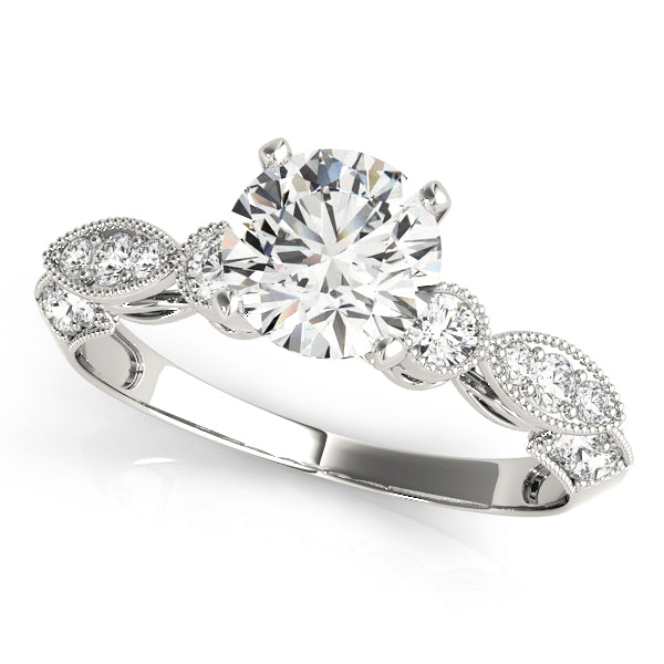 Vintage Milgrain Diamond Engagement Ring (1/8 ct. tw.)