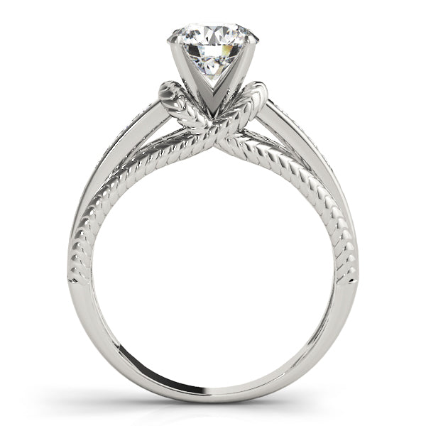 Channel-Set Rope Detail Diamond Engagement Ring (1/8 ct. tw.)