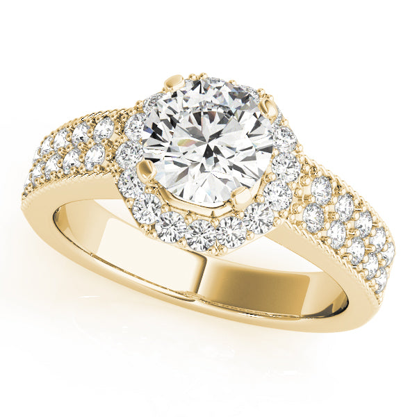 Pavé Halo Diamond Engagement Ring (1/3 ct. tw.)